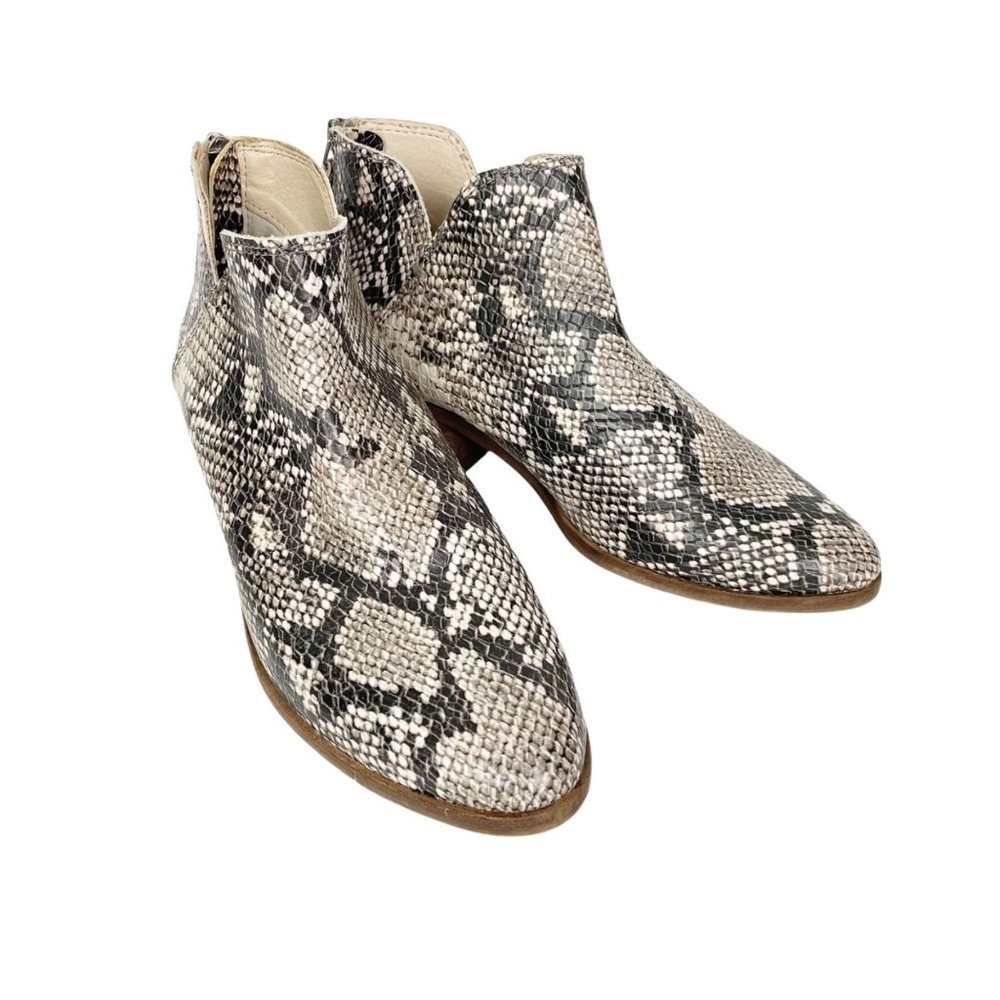 Dolce Vita Woman's Sz 6 Karsen Style Snake Print Ankle Booties Fall Shoes